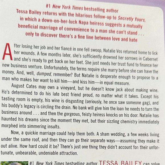 Paperback Book UNFORTUNATELY YOURS by Tessa Bailey - Picture 3 of 5